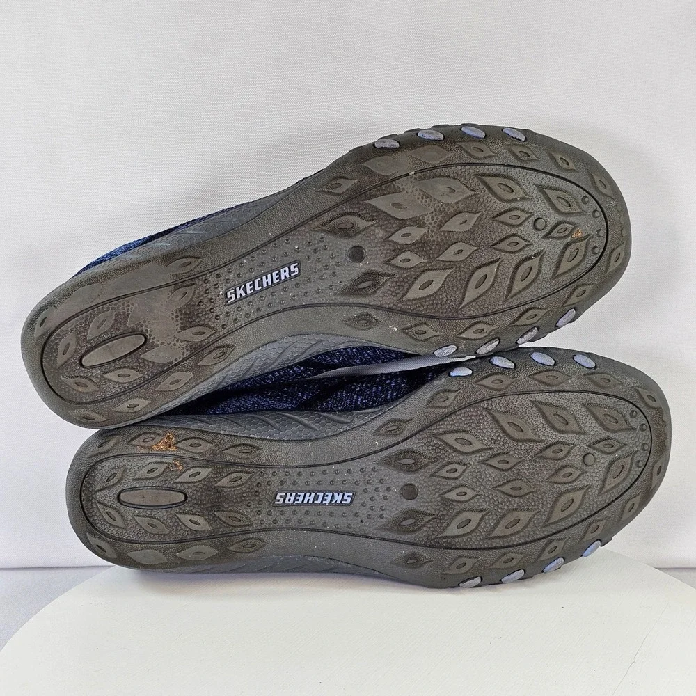 Skechers Relaxed Fit Empire Connections Navy Blue Slip‎ On Sneakers Womens 8.5